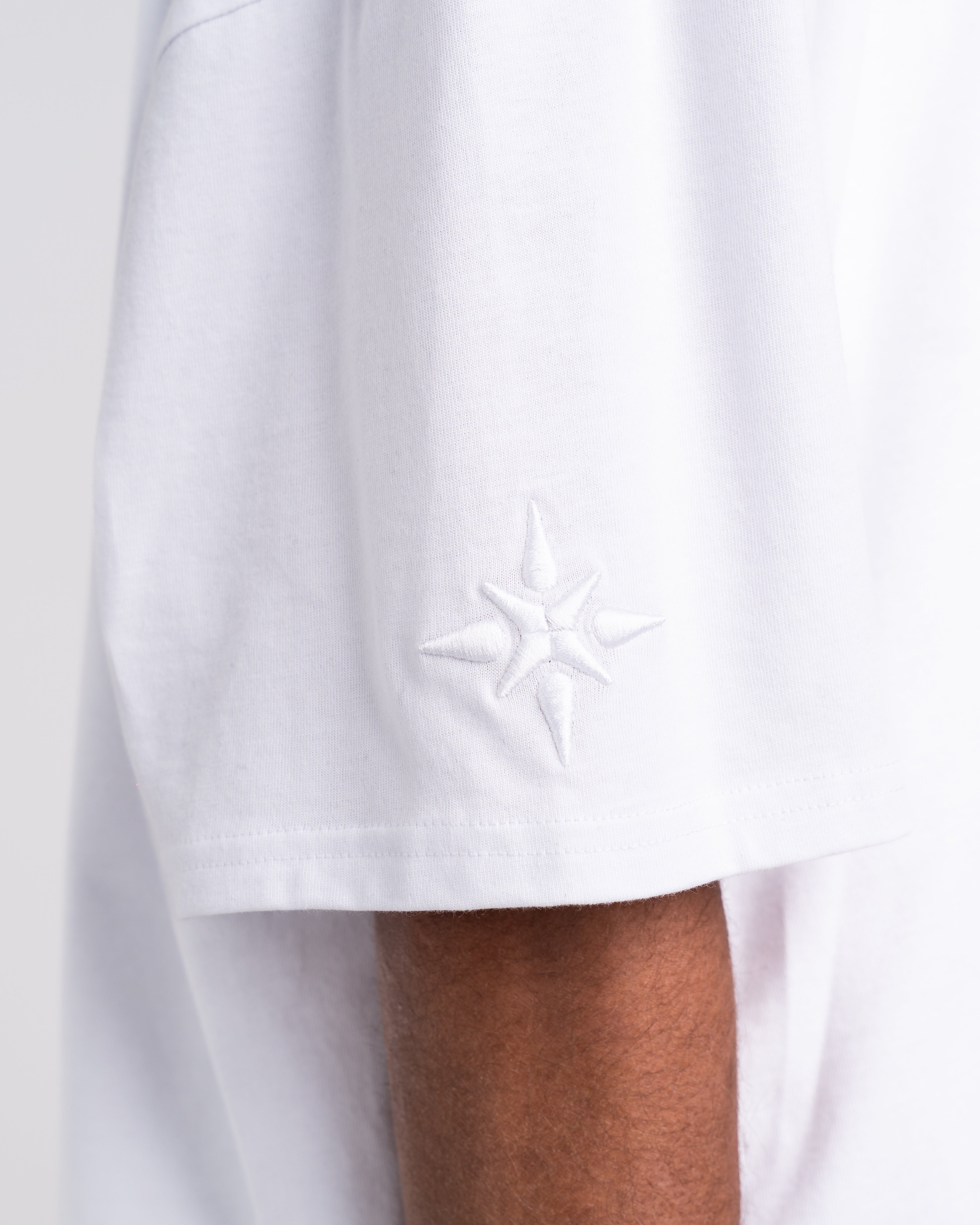 RAWSTAR Antares Cosmic Couture T-Shirt lifestyle shot – limited edition and premium Italian craftsmanship.