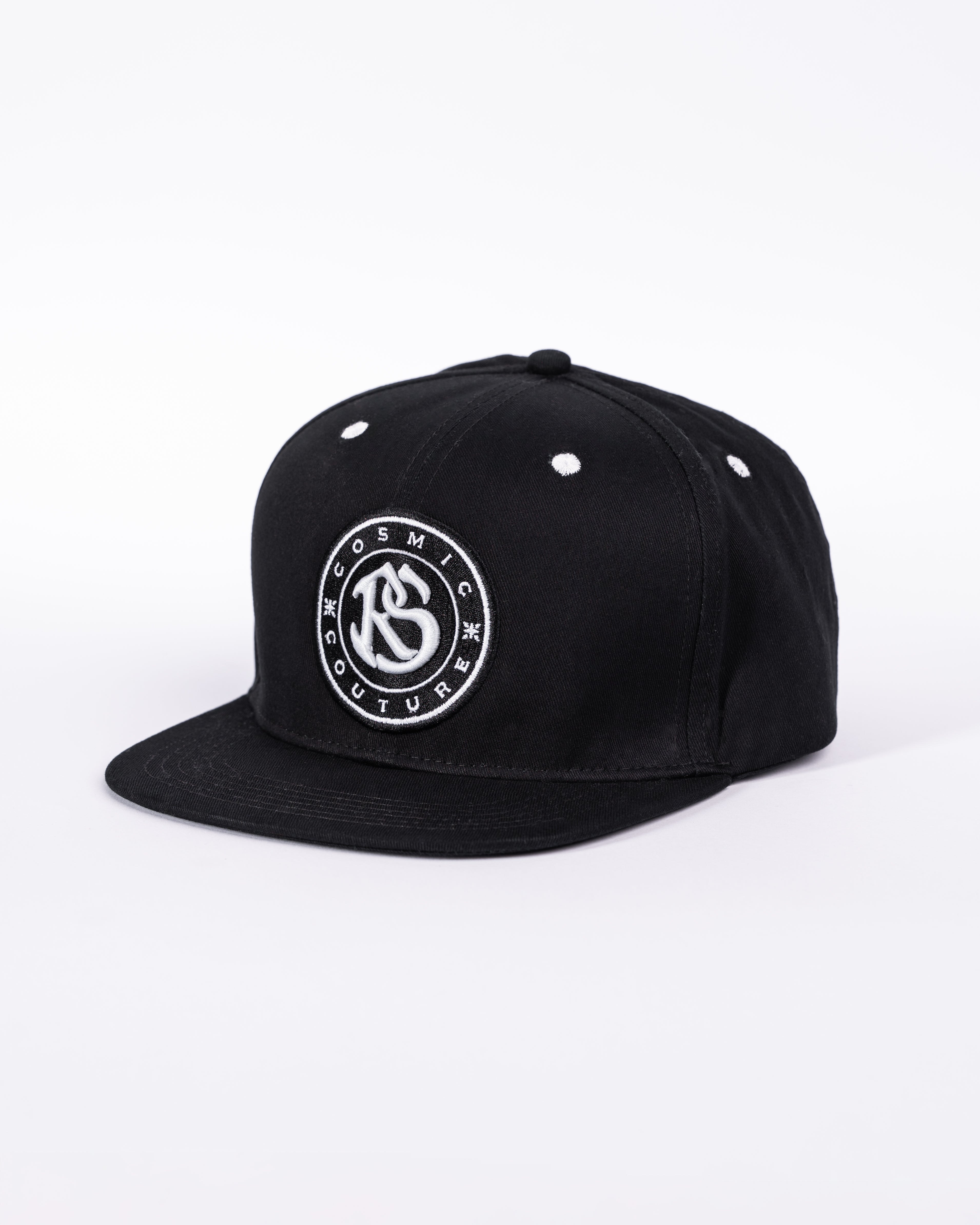 RAWSTAR Solaris Trucker Hat in black – front view with embroidered RS logo, premium craftsmanship.