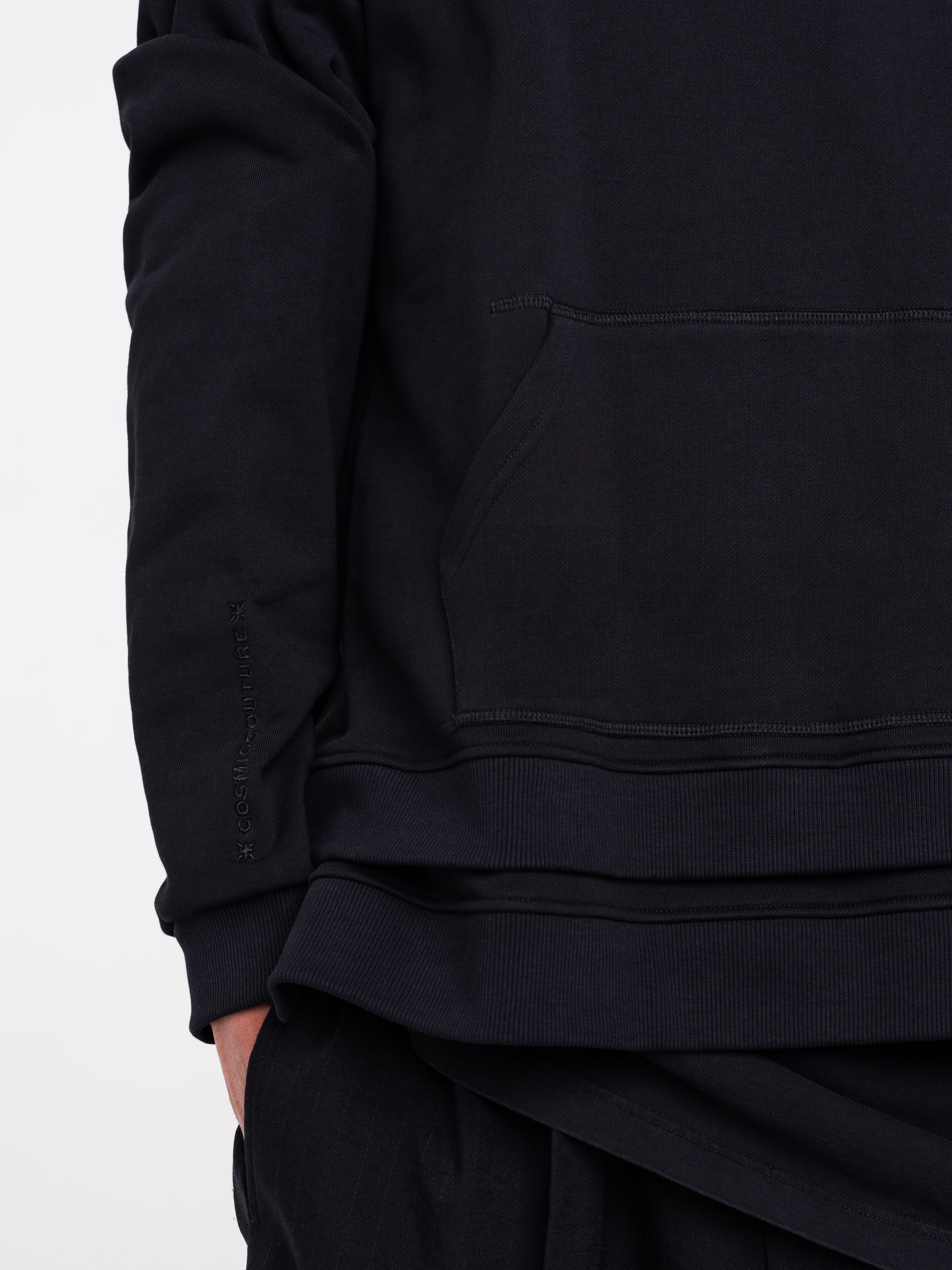 RAWSTAR Vega Star Sweatshirt side view – heavyweight fleece, modern silhouette, luxury streetwear.