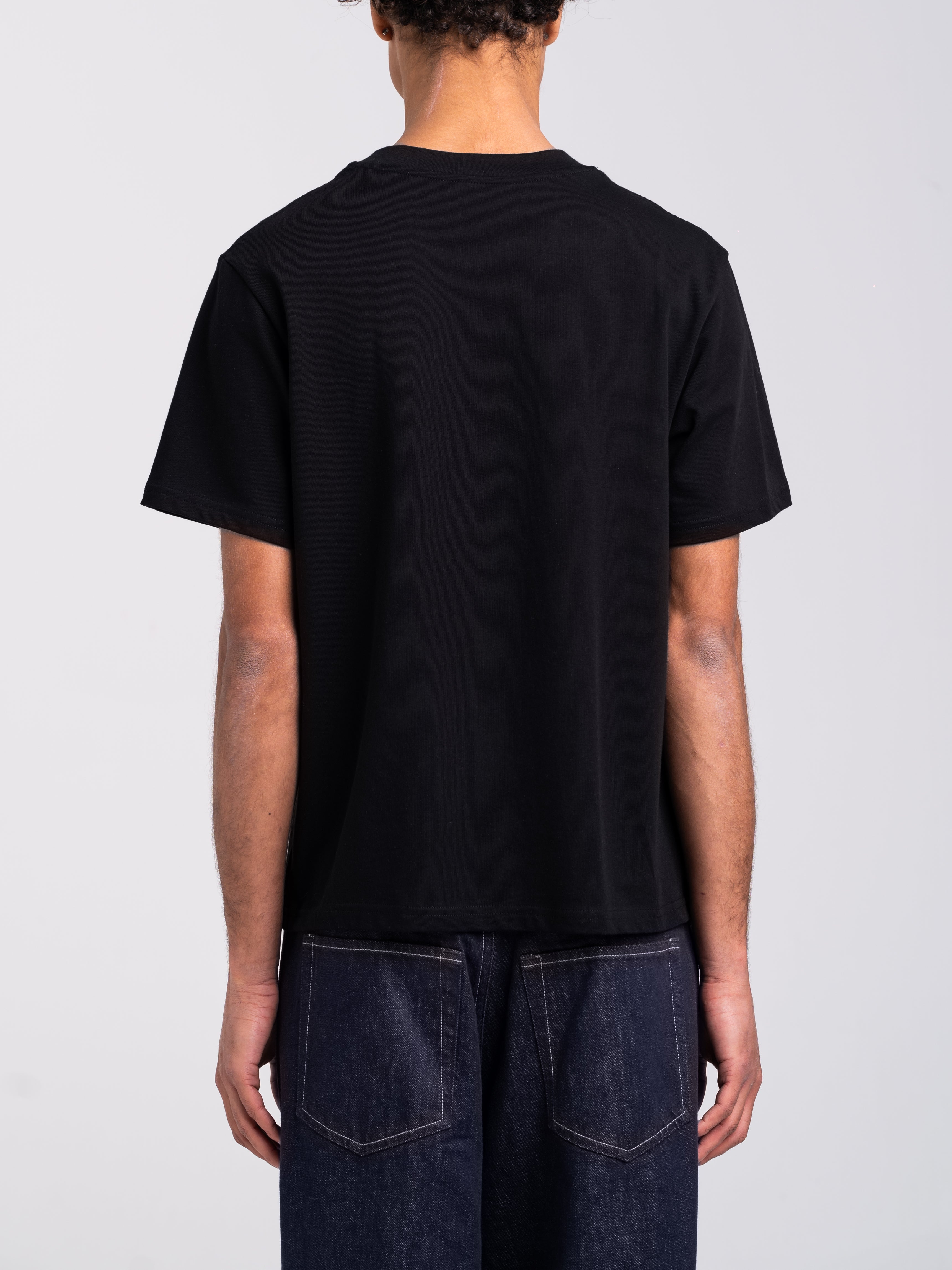 RAWSTAR Antares Astra Stellar T-Shirt in black – back view, showing minimal design and Italian craftsmanship.