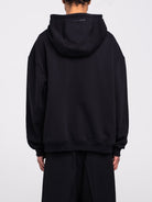 RAWSTAR Sirio Sweatshirt in black – back view showing minimal design and high-quality Italian craftsmanship.