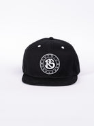 RAWSTAR Solaris Trucker Hat in black – back view showing adjustable strap, luxury streetwear detail.