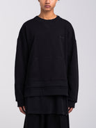 RAWSTAR Vega Star Sweatshirt in black – luxury streetwear made in Italy, limited edition oversized fit.