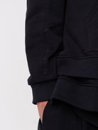 RAWSTAR Vega Star Sweatshirt – close-up of sleeve cuff and texture detail, handcrafted in Italy.
